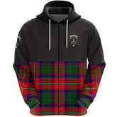 Charteris Clan Half Of Tartan Zipper Hoodie